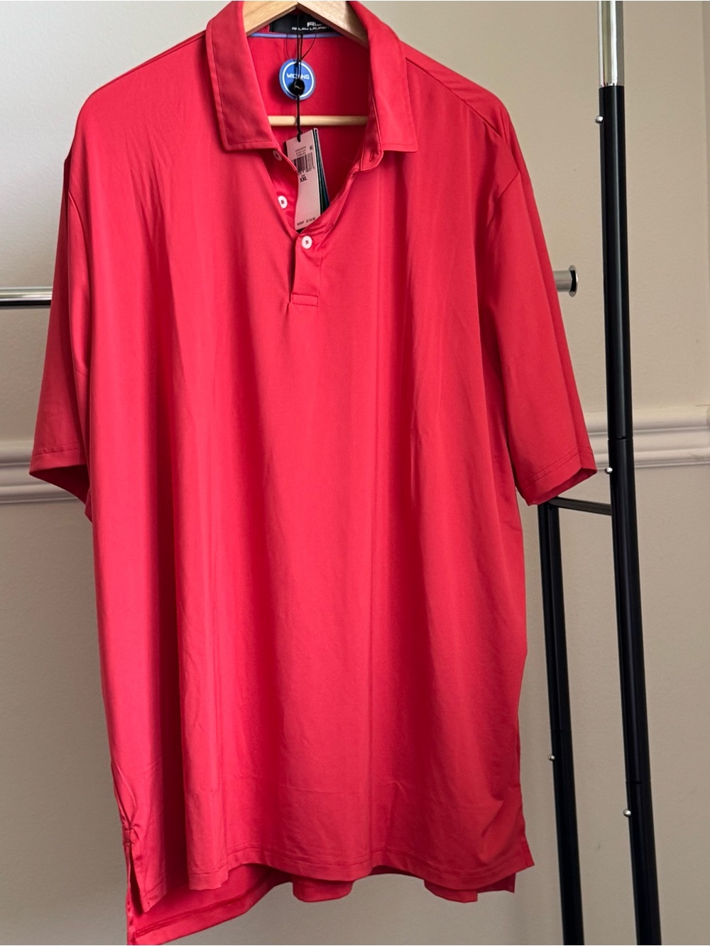 RLX Ralph Lauren Golf Polo Shirt Men's XXL Red Wicking Short Sleeve NWT